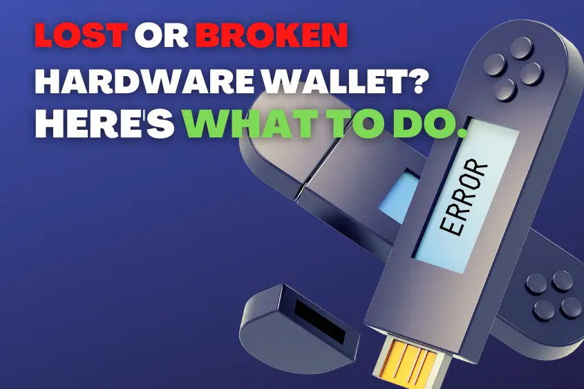 If your hardware wallet is lost or damaged you can still recover your assets held within using your secret recovery phrase.