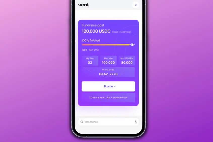 Project founders and developers choose the Vent Launchpad to benefit from Vent's technical and financial support throughout the entire IDO process.