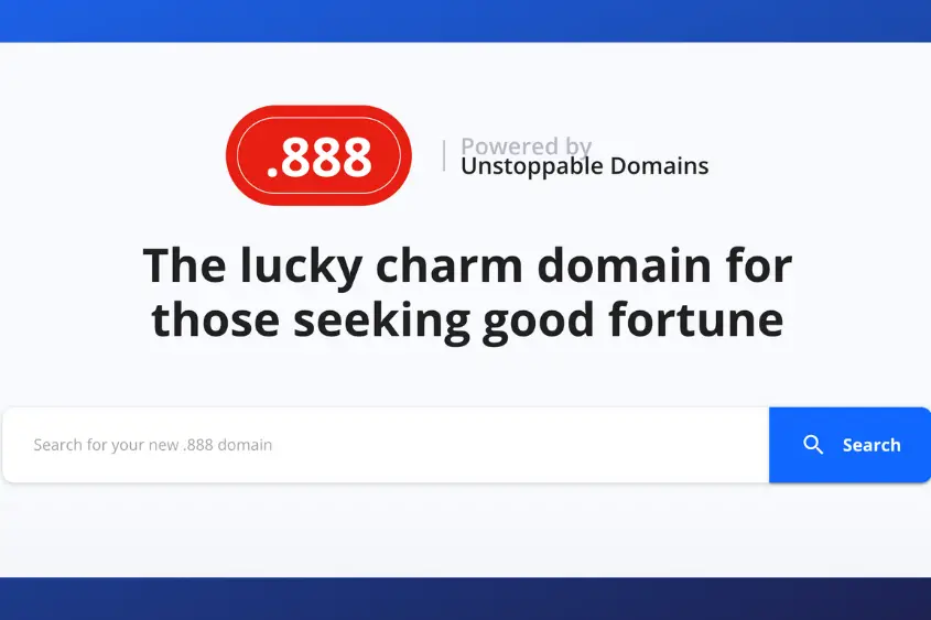 The .888 domain isn't just for luck (although it's a nice perk), it's also another short domain that can be used to replace your current crypto wallet addresses.