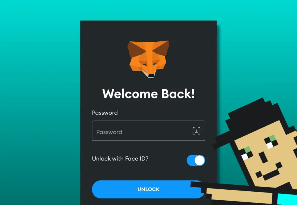 MetaMask sign-in screen.