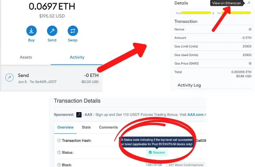 You can use a blockchain explorer like Etherscan to verify your NFT transfer