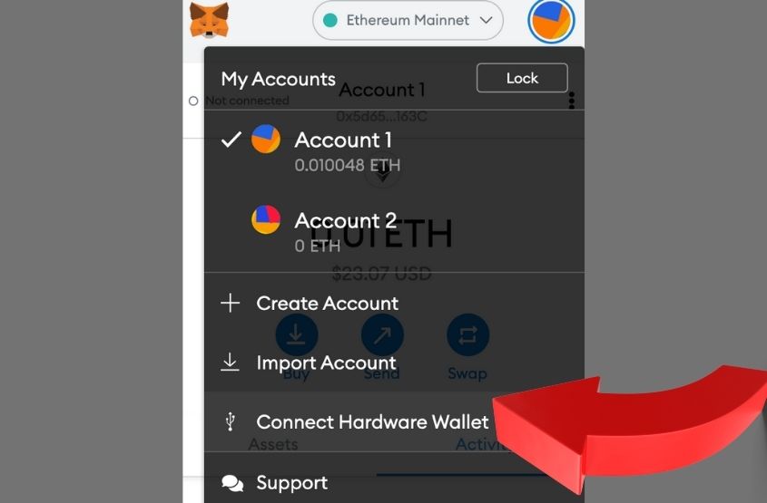 Connecting Ledger to MetaMask