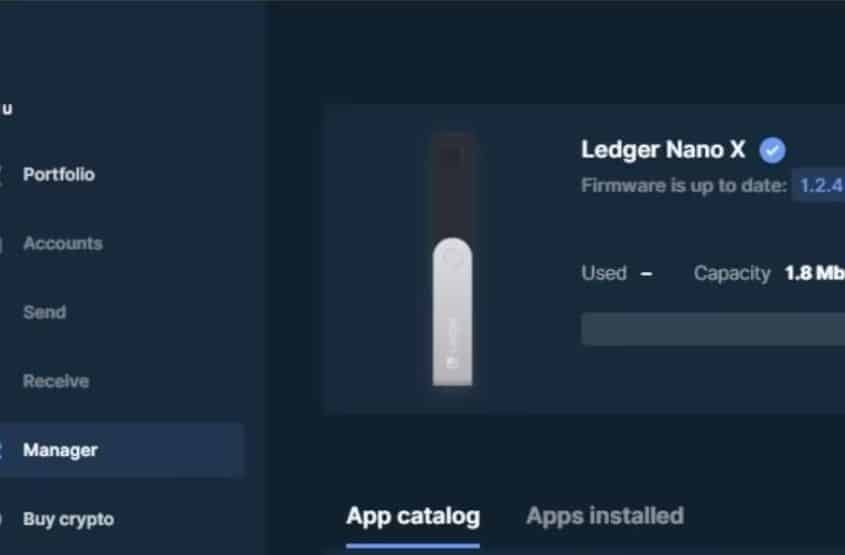 Downloading apps via Ledger Live