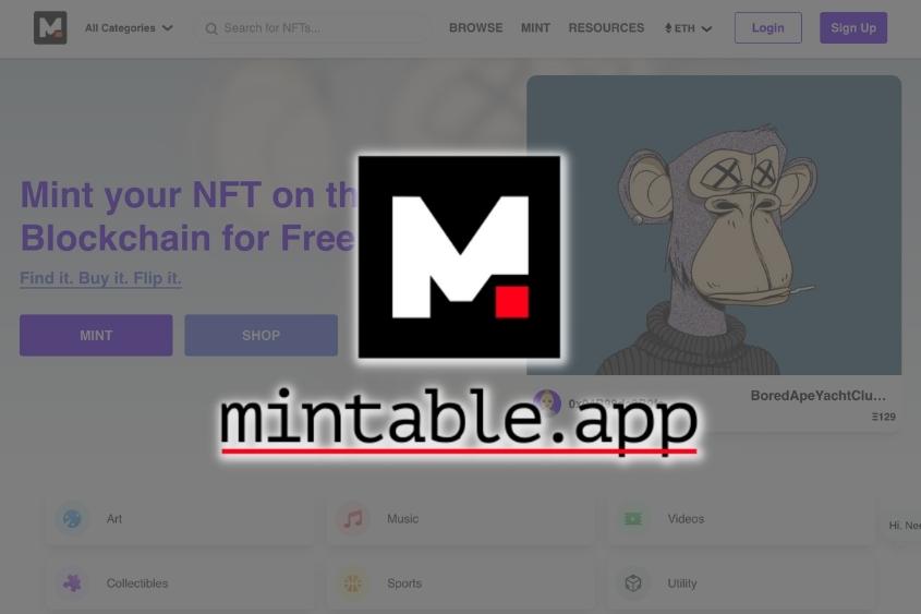 Mintable is the best marketplace for minting your NFTs for cheap.