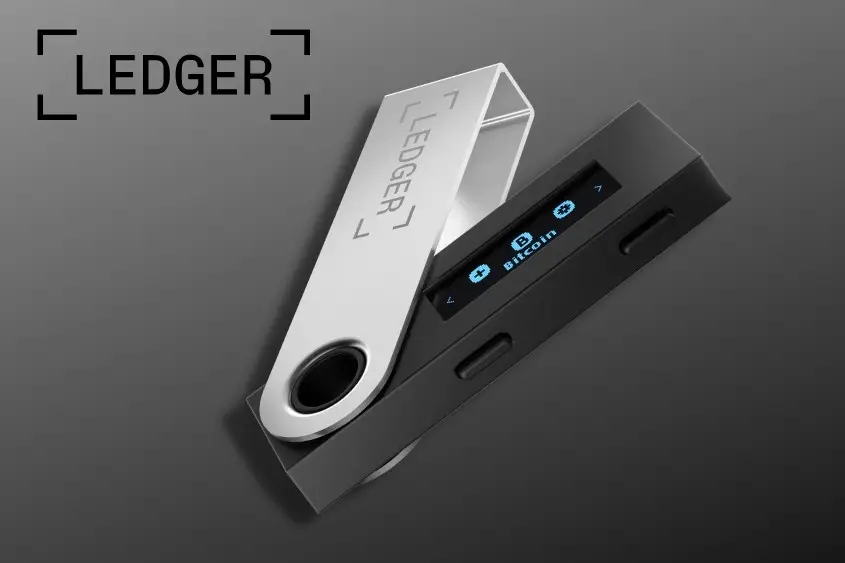 The Ledger Nano S hardware wallet is small, compact, and safely stores your NFTs.