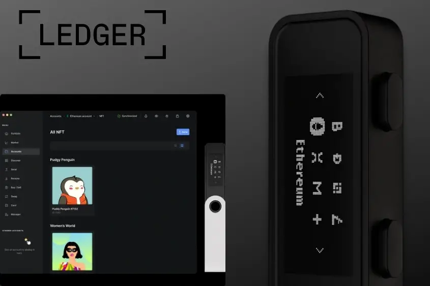 The Ledger Nano S Plus hardware wallet is small, compact, and safely stores your NFTs.