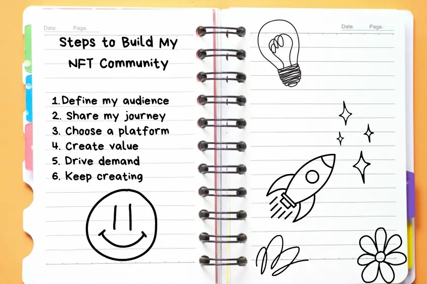 How to build and NFT community. A 6 step list that will help you build a community.