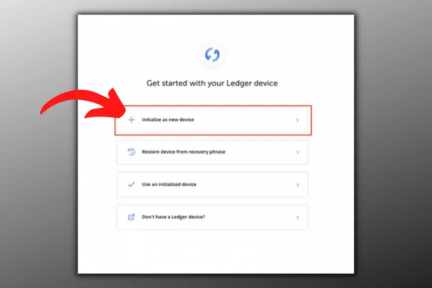 Plug in your new Ledger device, open up Ledger Live, and select “Initialize as new device”. Back up your new recovery phrase offline by writing it down and putting it somewhere safe.