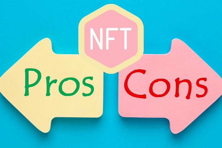 Here are 16 pros and cons of NFTs.