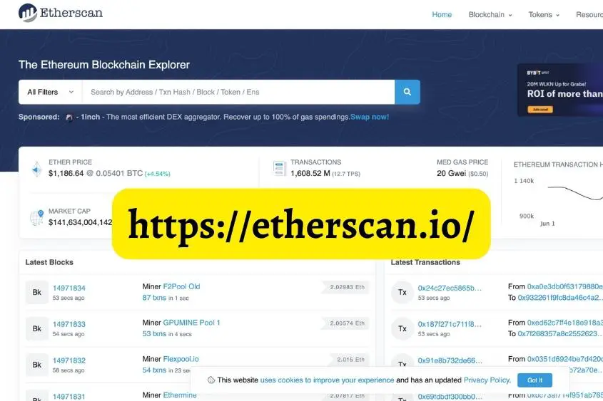 Etherscan is the Ethereum blockchain explorer