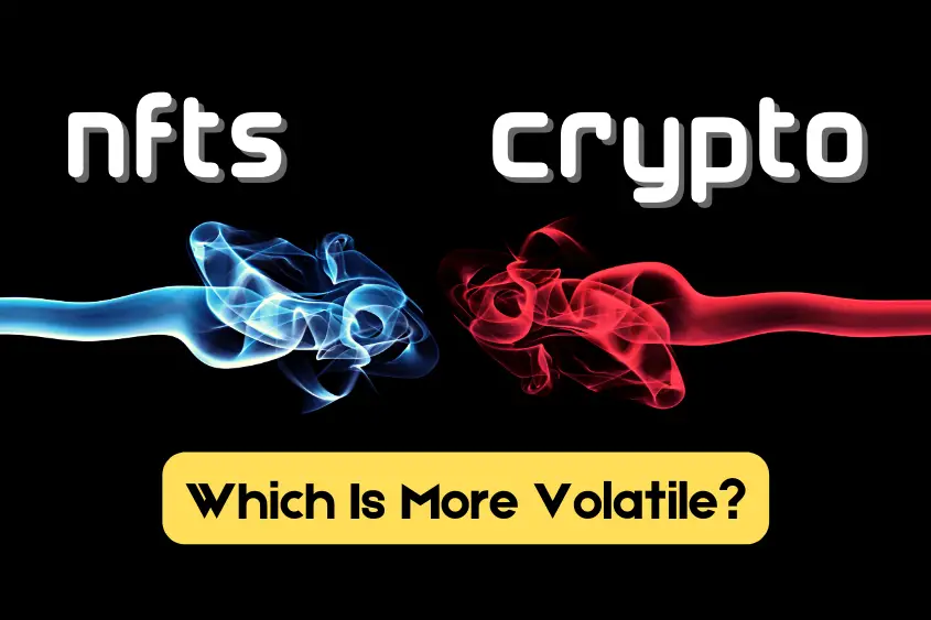 Cryptocurrency is more volatile than NFTs. Although both types of asset prices constantly fluctuate, the use-case and promised utility of certain NFTs don’t fluctuate.
