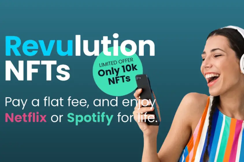 To celebrate this “revulutionary” subscription management service, Revuto is offering a limited number of Revulution NFTs that allow users to get free Netflix and/or Spotify for a lifetime by simply paying a flat fee of $349 (for a limited time).