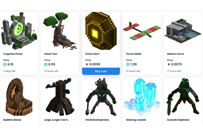 ASSETS are voxel creations in The Sandbox.