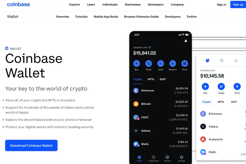 Coinbase is not only one of the most trusted cryptocurrency exchanges in the world, but the company also offers its very own Coinbase Wallet.