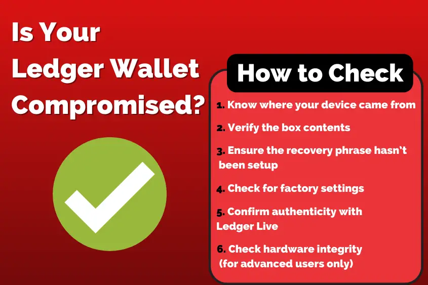 Below are a few steps to check that your wallet isn’t compromised.