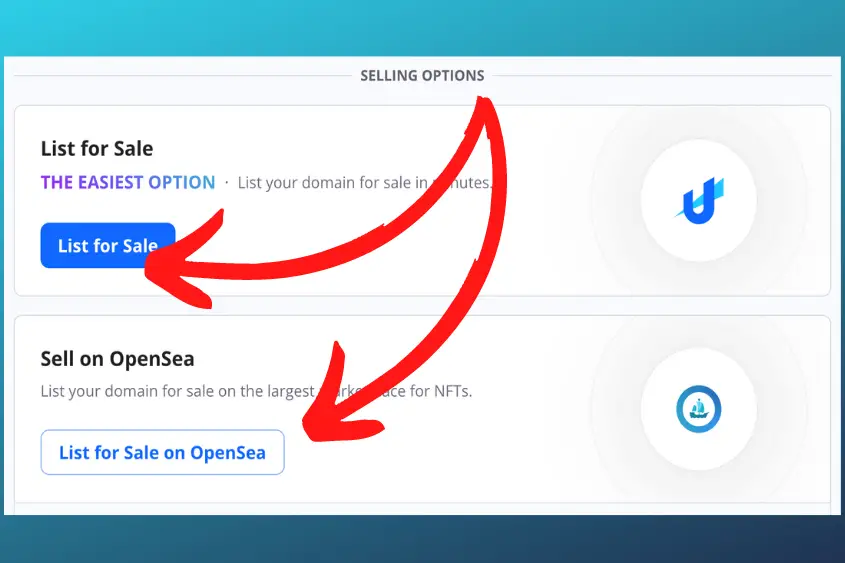There are two ways that you can sell your Unstoppable Domain.