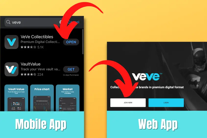 You need to download the Veve App to buy an NFT.