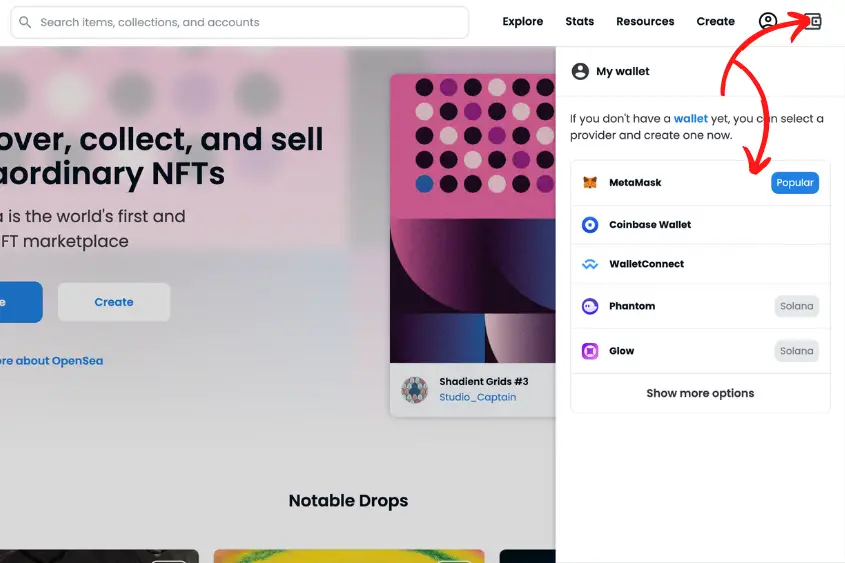 To buy an NFT on Opensea, first you have to sign in. Follow these steps to buy an NFT.
