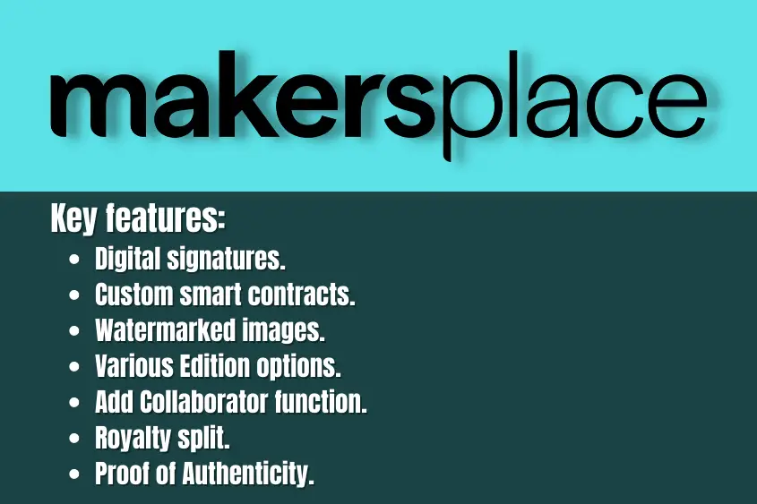MakersPlace NFT marketplace features