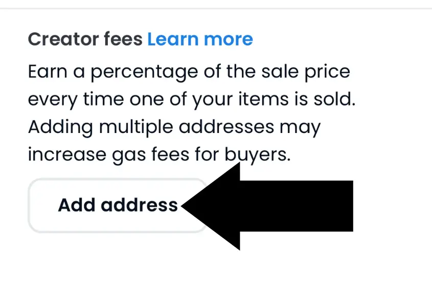 Add address for creator fees