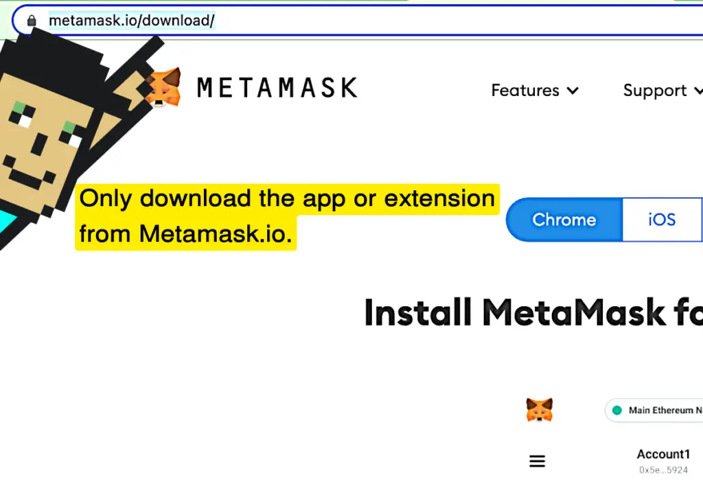 MetaMask's official website.