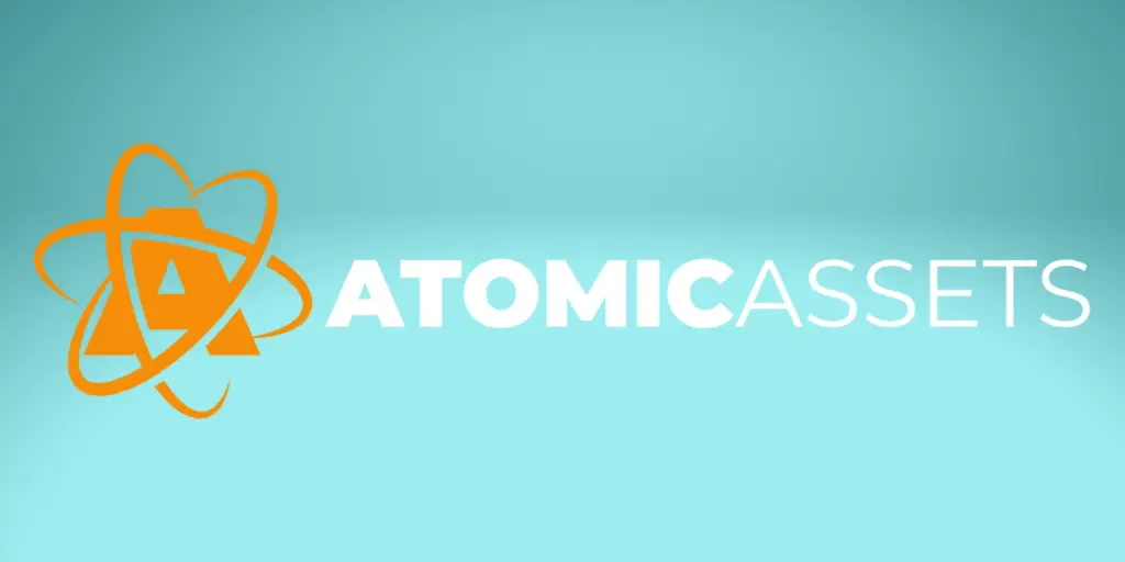 AtomicHub logo on a blue background.