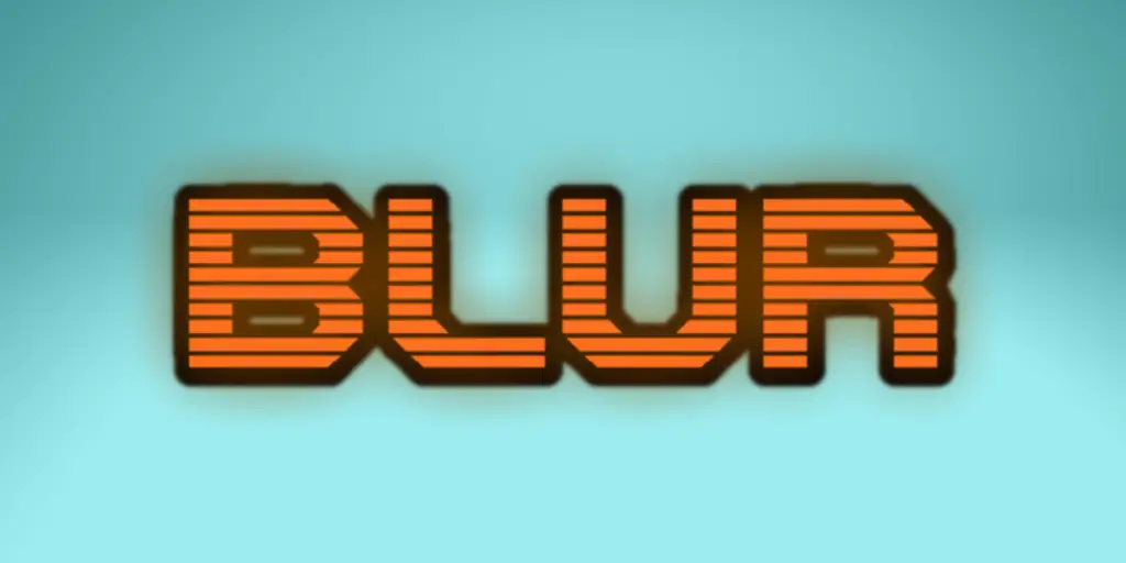 Blur logo on a blue background.