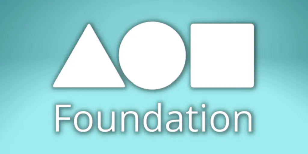 Foundation logo on a blue background.