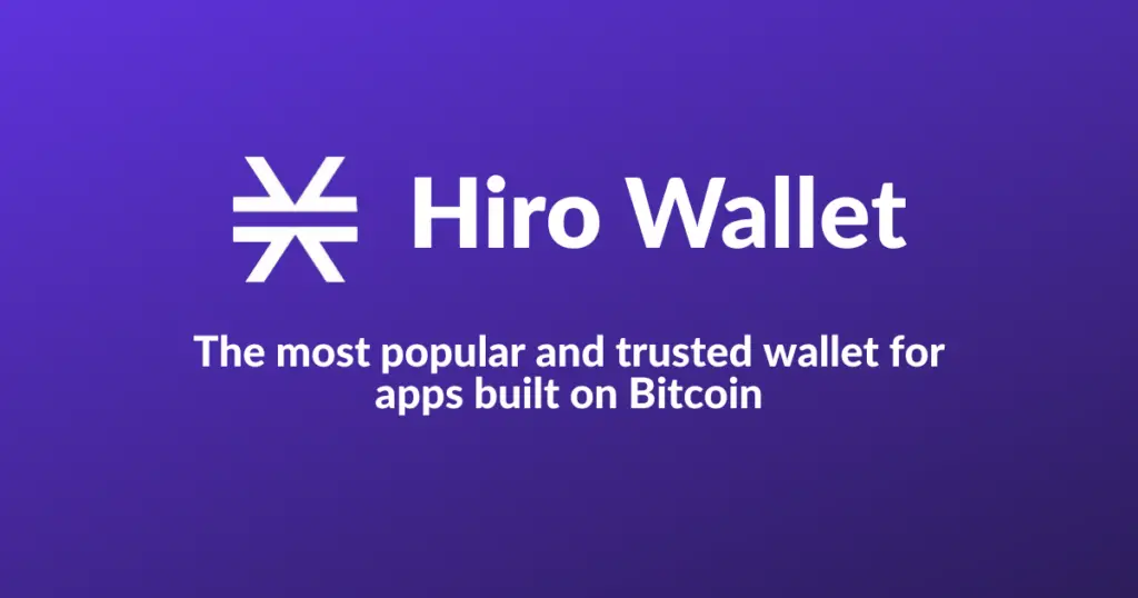 Hiro Wallet for Bitcoin Ordinals.