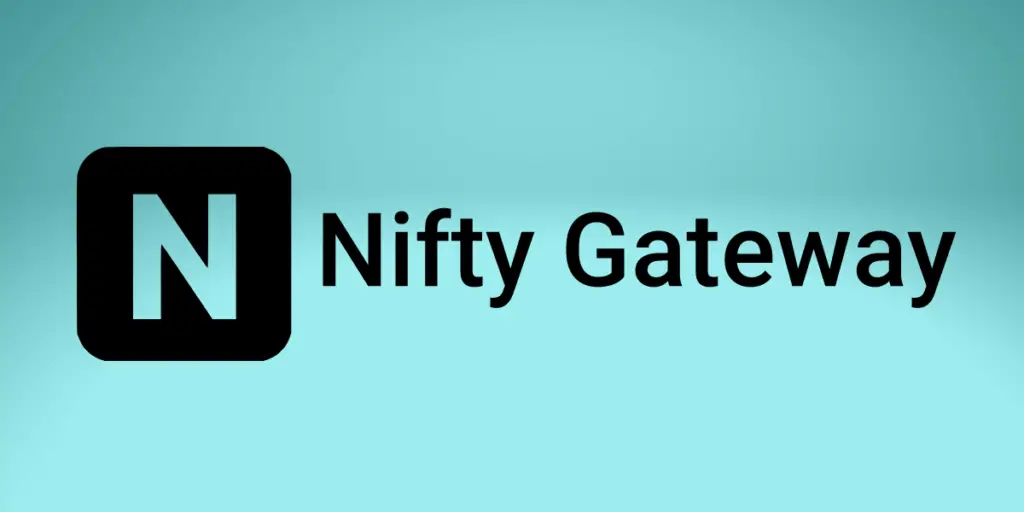 Nifty Gateway logo on a blue background.