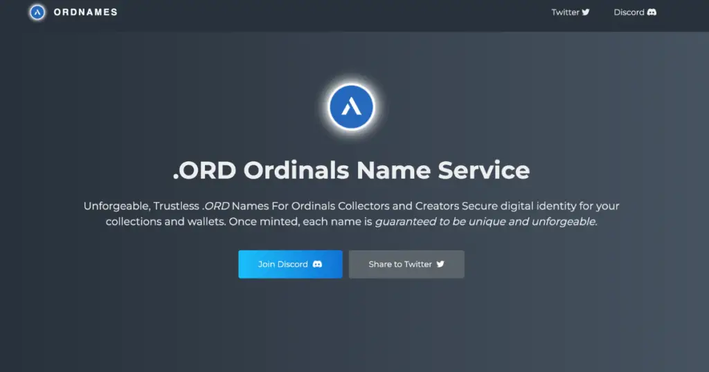 Ordinal Name Service Ordnames website.