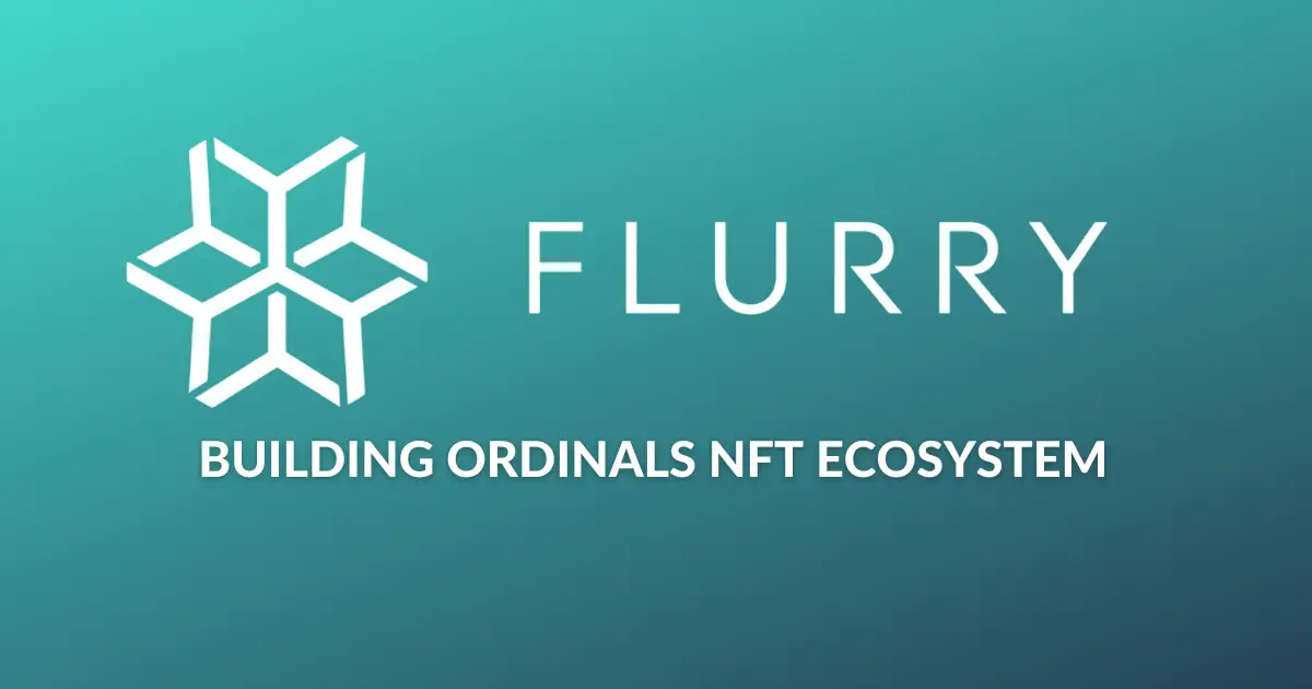 FlurryBTC Ordinals NFT Marketplace logo and slogan.