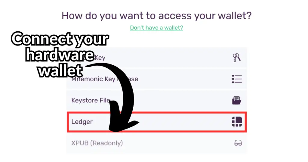 Connecting Ledger hardware wallet to the Avalanche chain wallet.