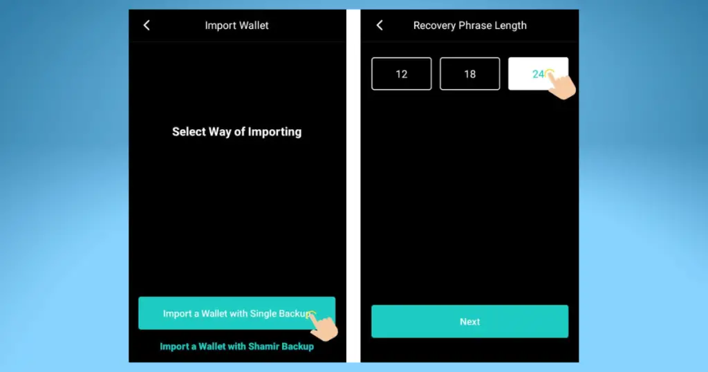 Import an existing wallet to back an old hardware wallet.