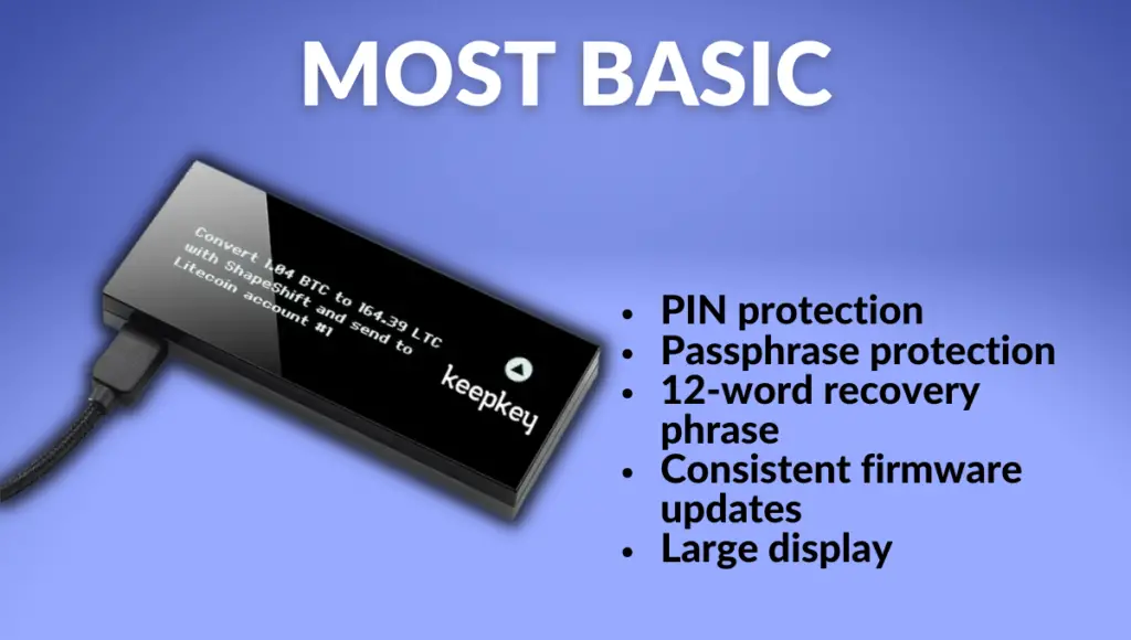 KeepKey wallet safety features.