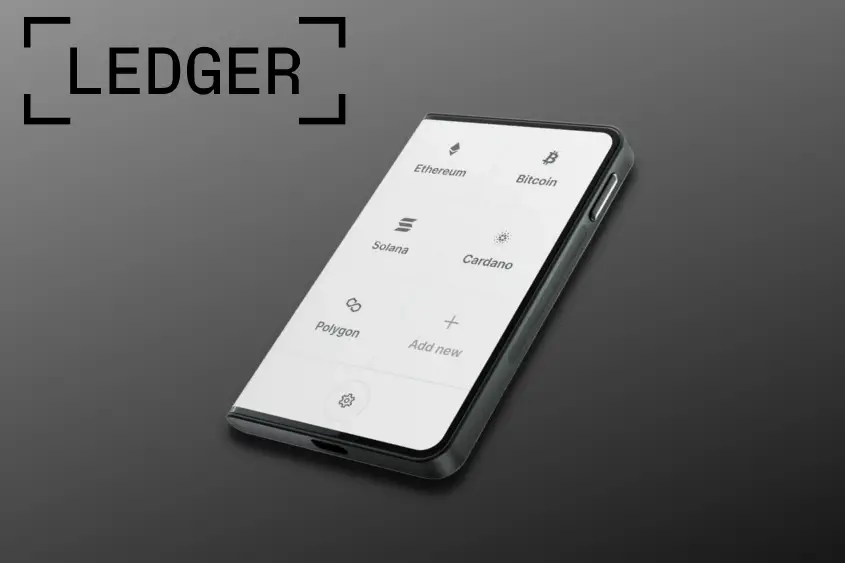 The Ledger Stax Hardware Wallet.