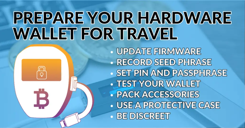 Prepare your hardware wallet for travel.