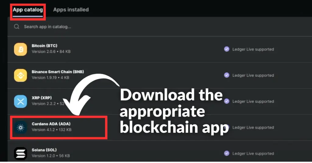 Blockchain apps for staking in Ledger Live