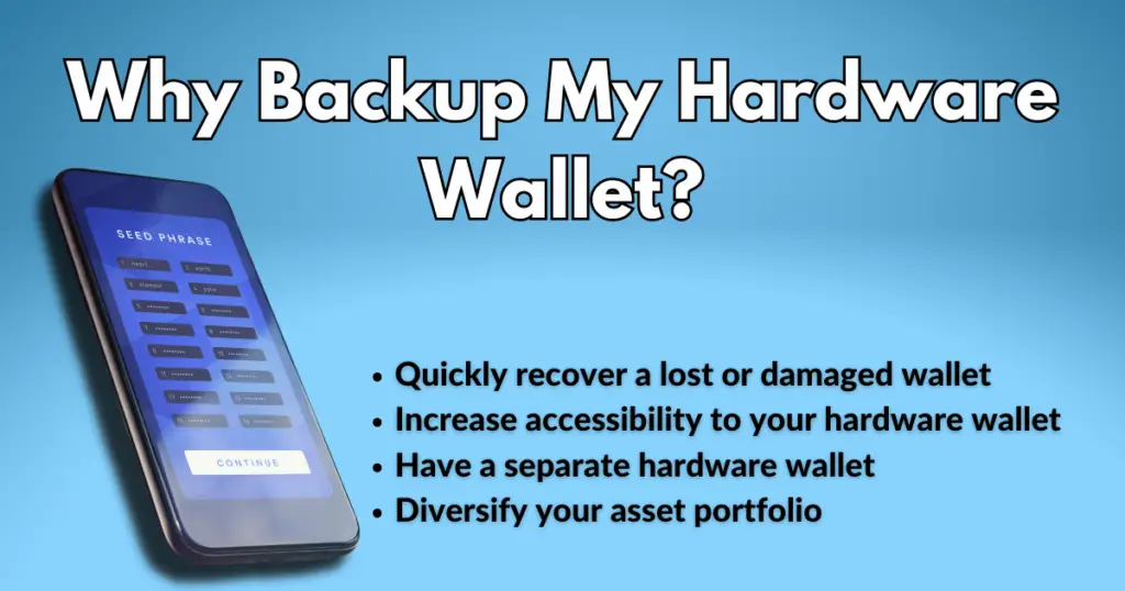 Reasons to backup your hardware wallet.