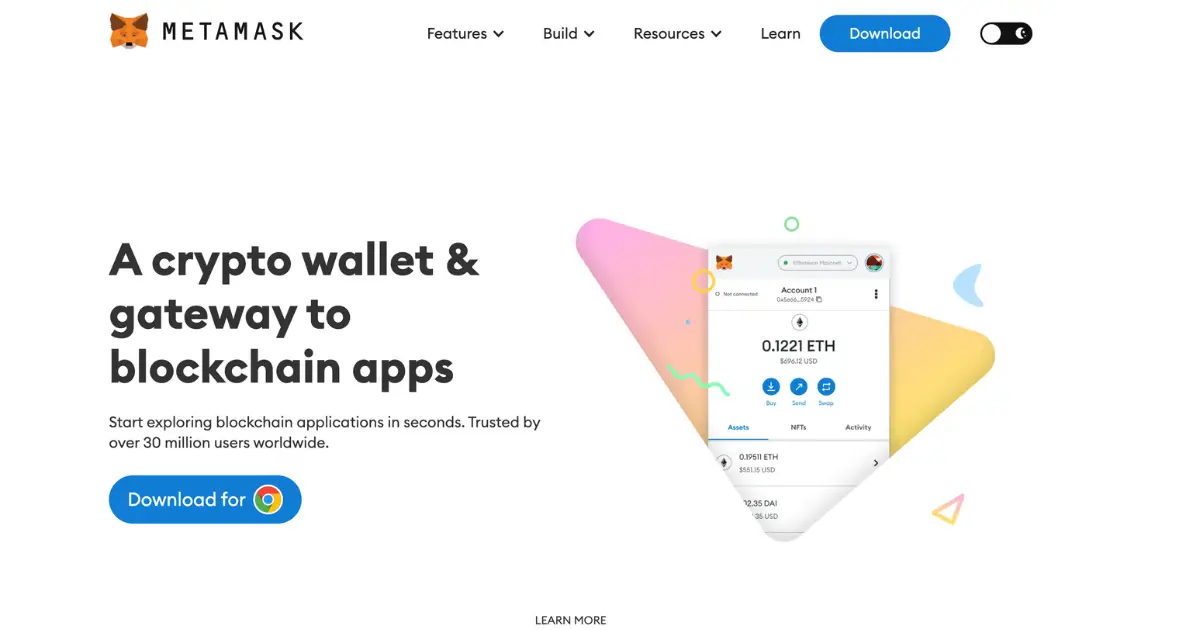 Metamask.io official software wallet website.