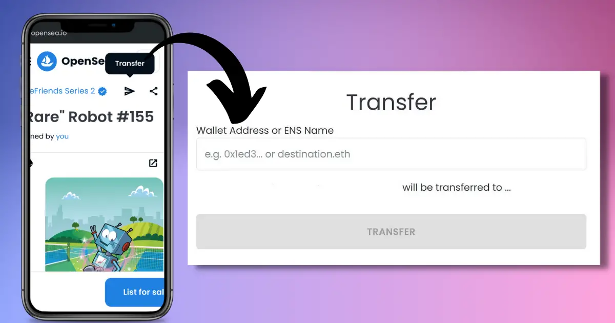 Transfer NFT to hardware wallet via Opensea.