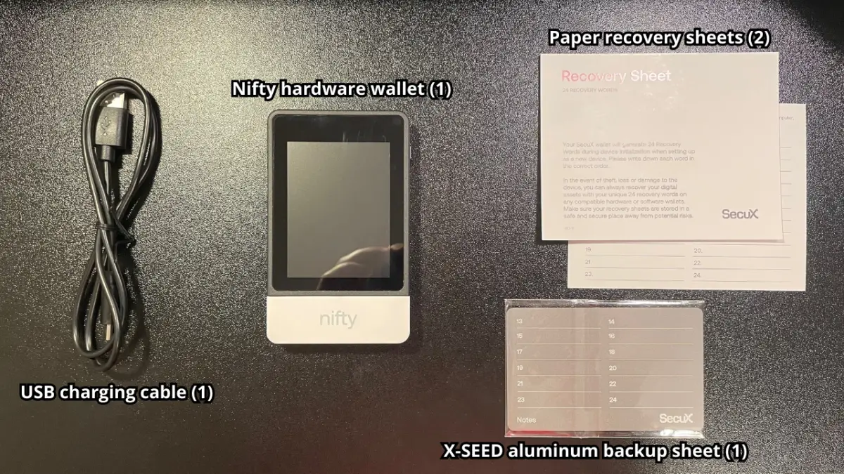 Unboxing the SecuX Nifty hardware wallet