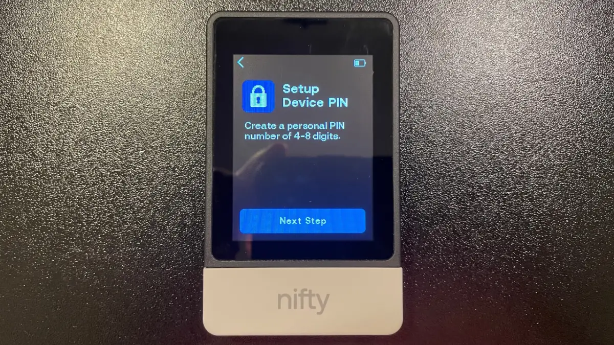 SecuX nifty hardware wallet setup