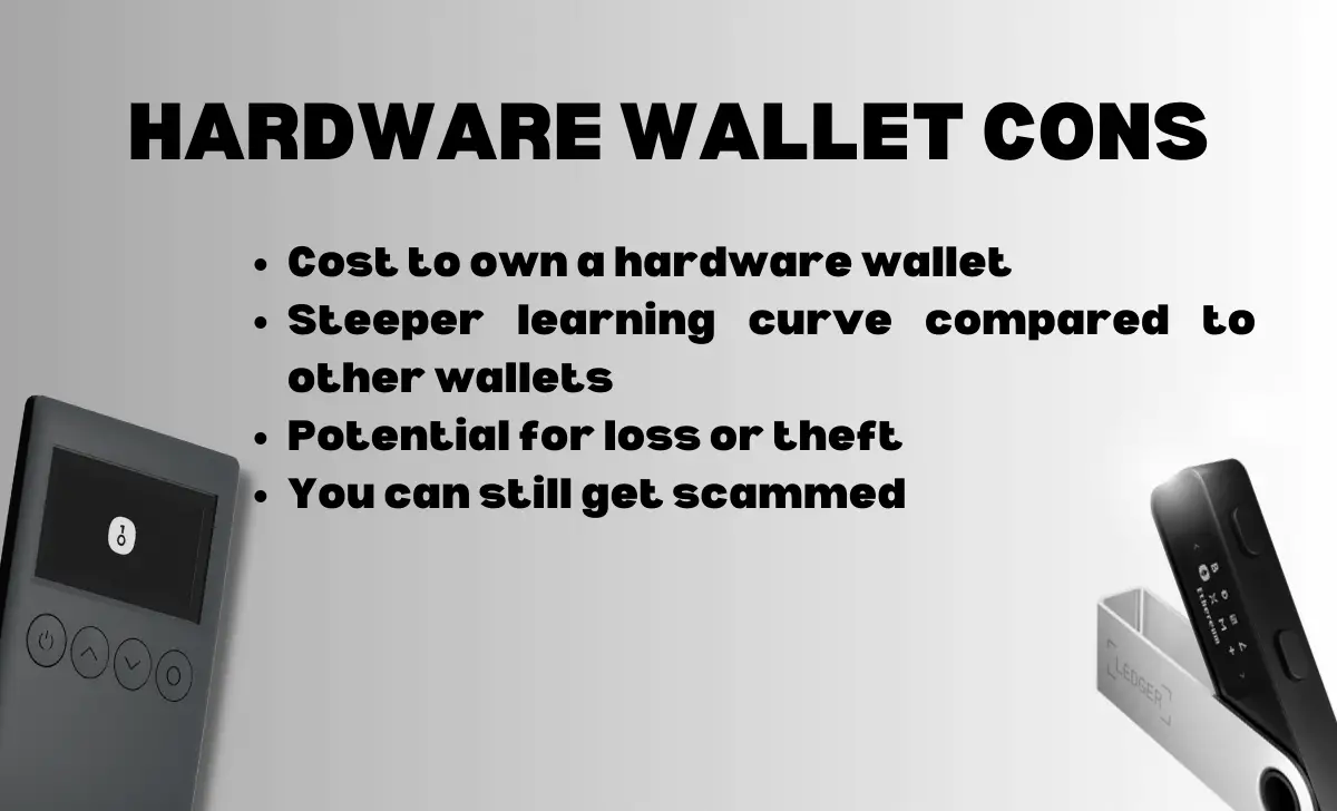 Hardware wallet cons